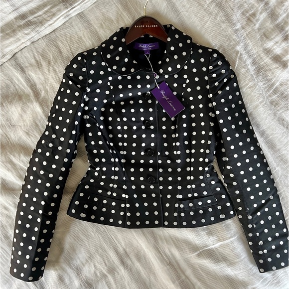 Ralph Lauren Purple Label Polka dot jacket. Size 2. NWT. - Picture 6 of 10